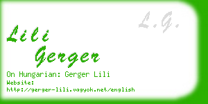 lili gerger business card